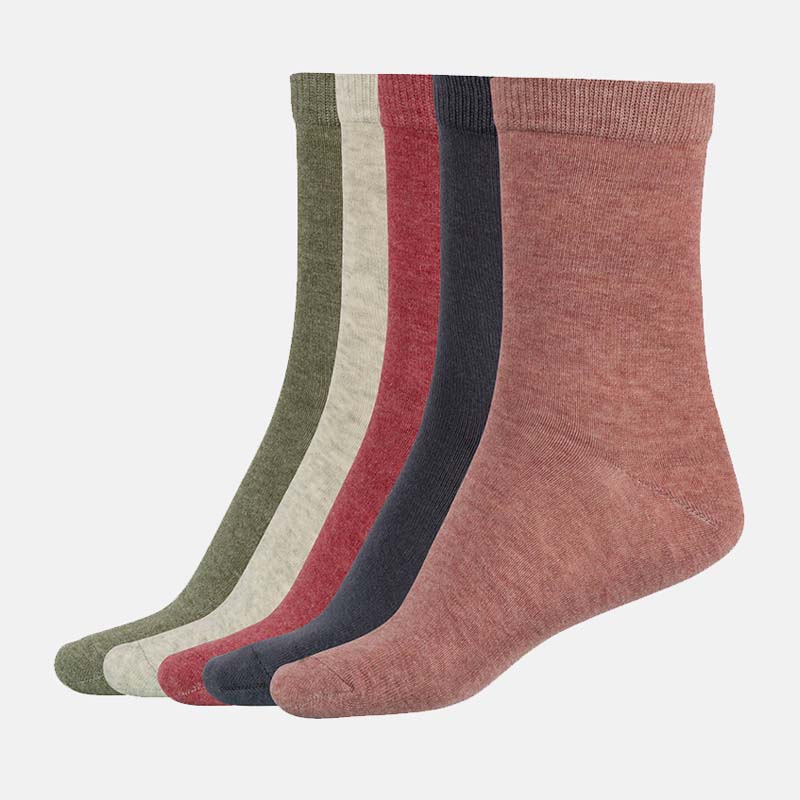 Basic luomupuuvillaiset sukat 5-pack, Earth Mix, hi-res
