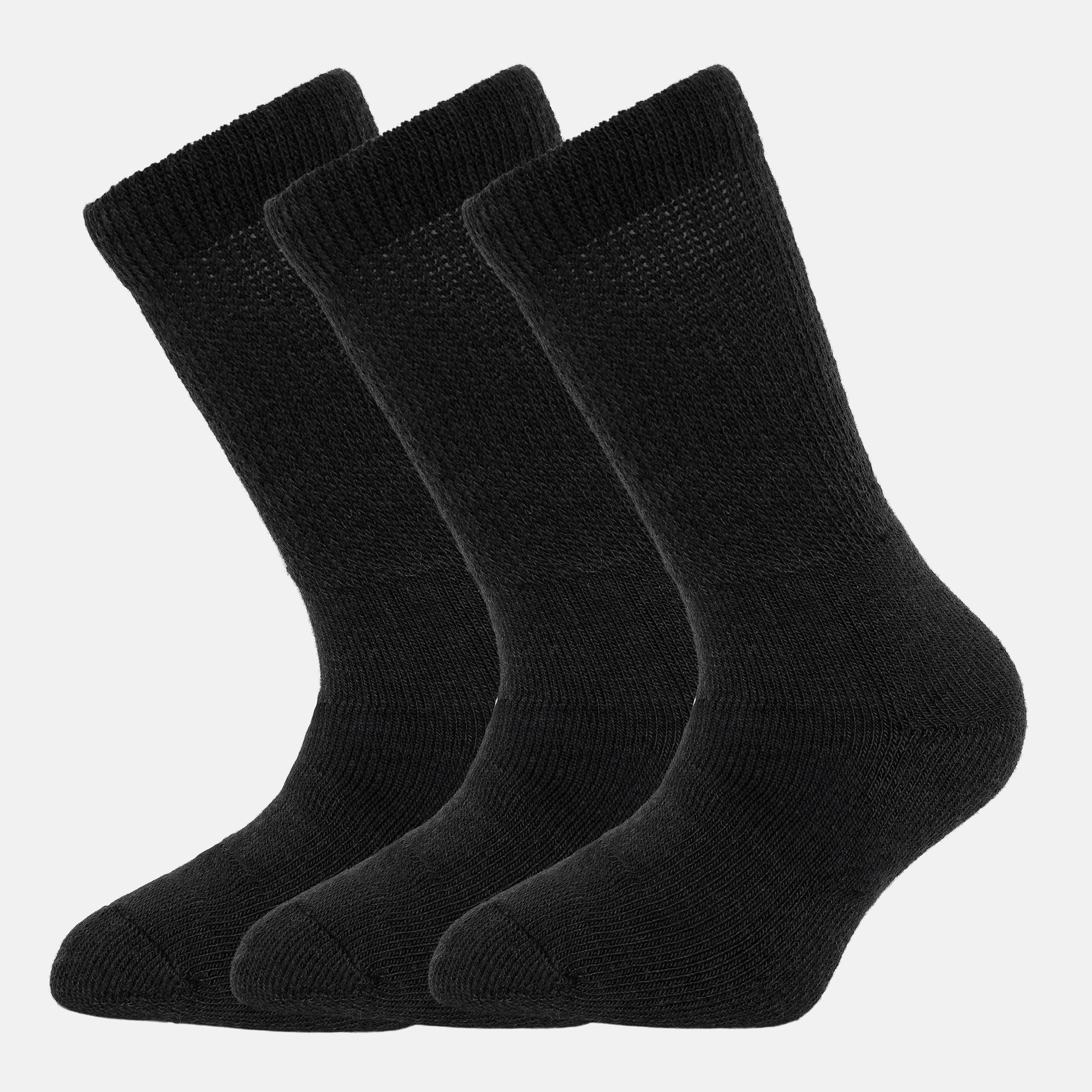 Paksut villasukat 3-pack koko 37-40, Black, hi-res